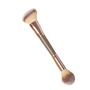 Dual Tip 2In1 Cosmetic Brushes Nylon Bristle Alternative Washable Travel Friendly Face Eye Foundation Blending Makeup Brush Set