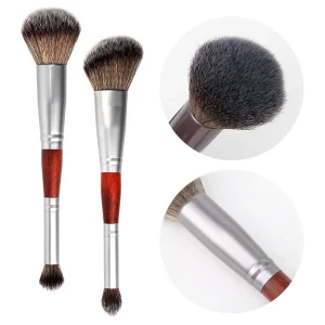 Dual Use Soft Hair Makeup Brush Single Double Head Blush Nose Shadow Loose Paint Eye Shadow Snob Brush Face Foundation