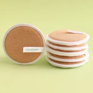 ECO Friendly Bamboo Fiber Double Sided Reusable Makeup Remover Pad Exfoliating Facial Deep Clean Sponge for Wash Face