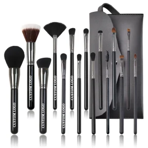 EMF Professional 15pcs Brushes Set Custom Wood Handle Private Label Fluffy Vegan High Quality Makeup Brush Set