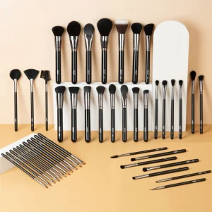 EMF Professional Makeup Brush Set 42pcs Vegan Eyeshadow Foundation Brushes Luxury Wood Handle for Contour Blush Concealer Makeup