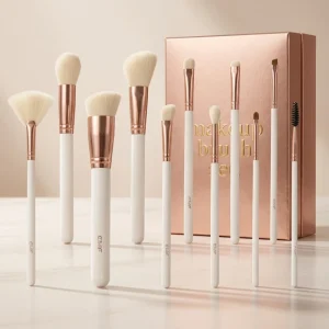EMF Rose 11 Piece Make up Brush Set With PU Bag High Quality Travel Makeup Brush Set Cosmetics Blush Beauty Tools