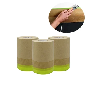 Easy Mask Brown General Purpose Masking Paper Kraft Paper with Tape Protect Floors Windows Doors Cars From Paint Overspray