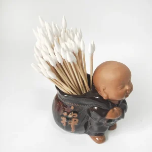 Eco Friendly 6 Inch Long Q Tips Reusable Cotton Swabs with Wooden Bamboo Stick OEM Manufactured Cotton Buds