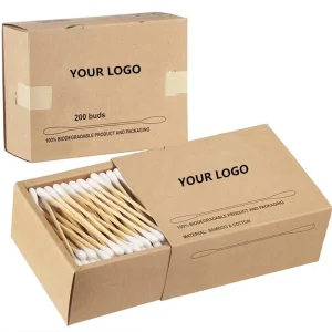Eco Friendly Baby Bamboo Stick Cotton Swab Ear Cleaning Cotton Buds