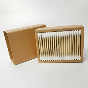 Eco Friendly Biodegradable Organic Bamboo Stick Cotton Buds Custom Packaging Q Tipps for Makeup Swab for Skin Care