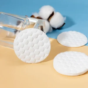 Eco-Friendly Cosmetic Cleansing Facial Makeup Remover Round Organic Cotton Pads with Customized Color and Size