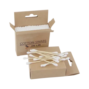 Eco Friendly Cotton Tipped Disposable Bamboo Stick Cotton Ear Buds