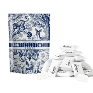 Eco Friendly Custom Disposable Compressed Towel Tablets Nonwoven Face Towel Roll for Aircraft Aviation Travel Hotel
