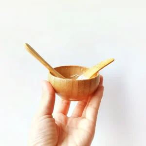 Eco Friendly DIY Beauty Products Mixing Bowl Facial Mask Mixing Bowl Set with Bamboo Spatula Spoon