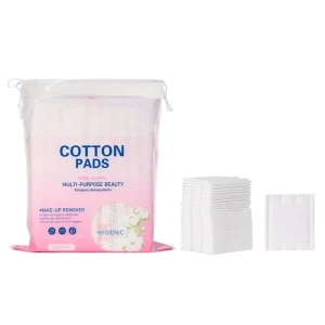 Eco Friendly Disposable 3 Layer Mesh Cotton Face Pad Custom Removal Square Cleansing Pad Absorbent 5x6cm