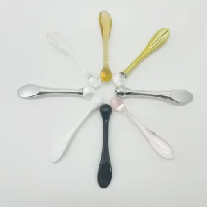 Eco Friendly Facial Massage Stick Black Clear White Cosmetic Spatula Made of Plastic for Skincare Cream Spoon