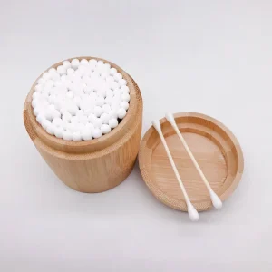 Eco Friendly Organic Disposable Bamboo Cotton Bud Double Head Ear Cleaning Personal Biodegradable Thick Tube