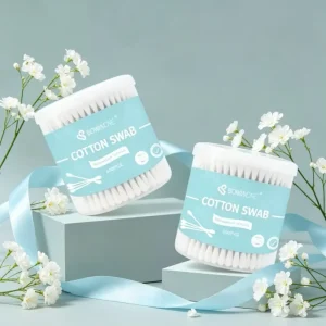 Eco Friendly Wooden Cotton Buds Pure Cosmetic Swabs with Wood Stick