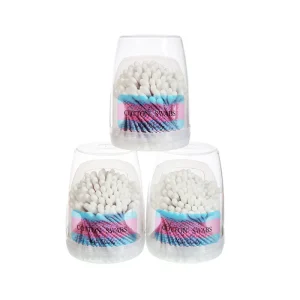 Eco friendly 2mm Bamboo Cotton Bud Swab 100pcs Q Tips for Cleaning Bamboo Stick Material