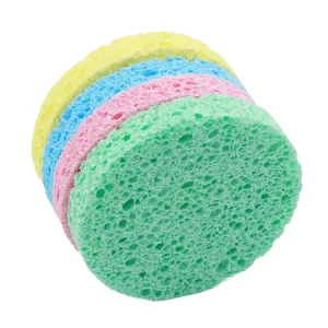 Eco friendly Compressed Cellulose Facial Cleansing Sponge Super Soft Heart Shape Makeup Sponge Natural Sponge 1000 Pcs