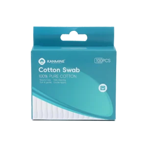 Eco friendly Cotton Bud 100pcs Paper Stick Cotton Swab with Hanging Paper Box