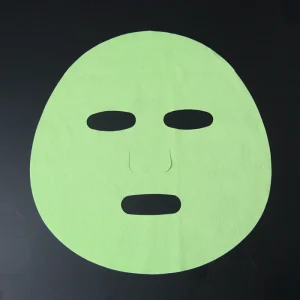 Eco-friendly Green Microfibre Face Mask Sheet 35g Non-woven Fabric Material