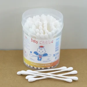 Eco friendly Organic 100pcs Paper Stick Cotton Swabs Custom Logo Ear Cosmetic Tool Cotton Buds