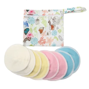 Eco friendly Reusable Bamboo Fiber Breastfeeding Nursing Pads Breathable Protection for Maternity Washable Breast Pads