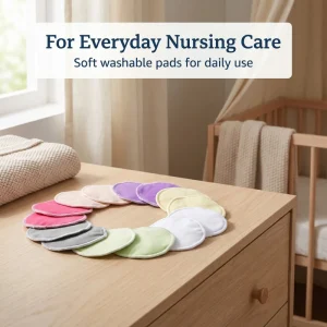 Eco friendly Reusable Bamboo Nursing Pads Washable Breast Pads Soft Absorbent Leak proof Breastfeeding Pads Multi color Set