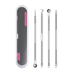 Economic Beauty Care Acne Needle Pimple Removal 4pcs Stainless Steel Blackhead Removal Tools