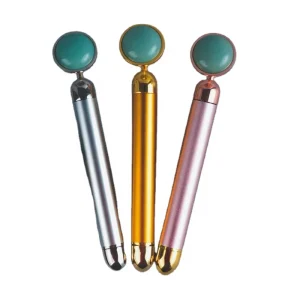 Electric Face Massager Vibrating Green Aventurine Jade Roller Small Head for Face and Eye