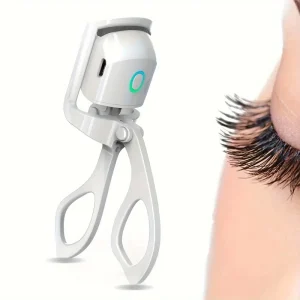 Electric Plastic Battery Powered Heated Eyelash Curler Portable Mini Makeup Tool