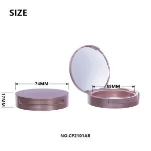 Empty Foundation Container ABS Plastic Recyclable 17mm Loose Powder Blush Compact Case Customizable Makeup Tools