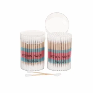Environmentally Friendly Bamboo Sticks Cotton Ear Buds CE ISO Certified OEM ODM Welcomed 100pcs Box