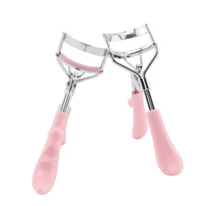 Ergonomic Blush Plastic Grip Eyelash Curler with Accurate Lash Shaping Damage Free 24H Long Lasting Curl