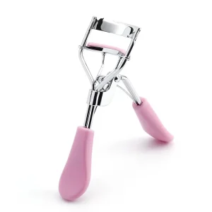 Ergonomic Cushioned Grip Plastic Handle False Eyelash Curler Stainless Steel Ultra Precision Curling All Day Lasting Curl