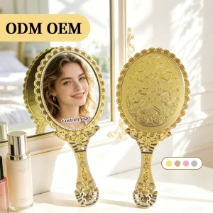 European Style Vintage Mirror Small Mirror Portable Makeup Mirror Hand-held Mirror Hand-held Makeup Mirror