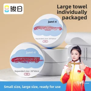 Extra Large Thickened 100 Compressed Disposable Face Towels Individually Packaged for Busy On the Go Life Bath Travel Towels