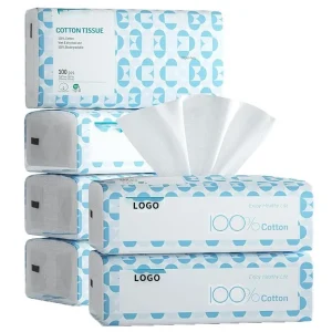 Extra Thick Disposable Face Towel Cotton and Organic & Cruelty Free Lint Free Cotton Tissues for Sensitive Skin