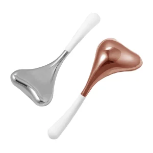 Eye Massage Facial Massager Stainless Steel Spoon Shape Ice Globe Gold Cryo Freeze Metal Ice Globes Spoon