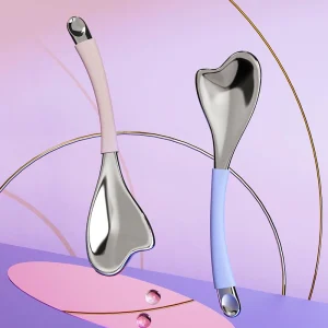 Eye Treatment Facial Ice Globe Spoon Stainless Steel Hot & Cold Cryo Freeze Globes Ice Roller for Face