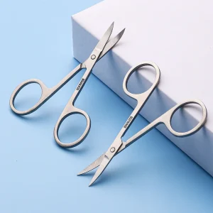 Eyebrow Eyelash Scissors Curved Professional Beauty Lash Mini Scissors 2.5mm Thickness