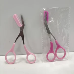 Eyebrow Grooming Shear Scissors with Comb Eyebrow Eyelash Hair Removal Shaper Shaping Tool Makeup Beauty Accessories