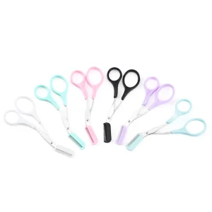 Eyebrow Scissors Eyebrow Trimmer With Comb Eyebrow Shaver Razor Makeup Scissors