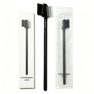 Eyelash Comb Eyebrow Brush Set with Artificial Fiber and Plastic Single Piece Makeup Tool