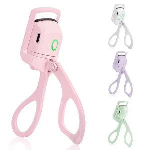 Eyelash Curler Tool Makeup Mini Portable Green Purple White Pink Cute Rechargeable Electric Heated Eyelash Curler
