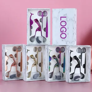 Eyelash Tools Set with Private Label Custom Lashes Applicator and Eyelash Curler Beauty Eyelash Tweezer Sets