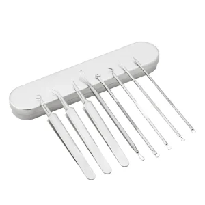 FX T117 Stainless Steel Beauty Needles Set Face Care Kits for Blackhead & Acne Treatment Tools Pimple Extractor