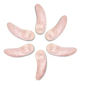 Face Cream Spoon Natural Stone Rose Quartz Guasha Pink Spoon Mini Skin Facial Massage Gua Sha Jade Spoon