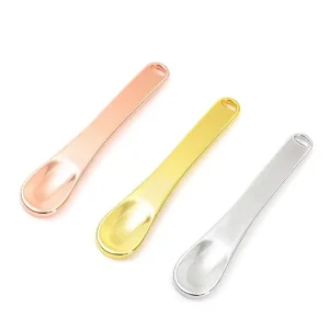 Face Eye Cream Mask Skin Care Spoon Gold Reusable Mini Metal Cosmetic Spatula
