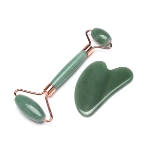 Face Eye Neck Beauty Roller Anti aging 100% Natural Facial Jade Stone Set Jade Roller Massager