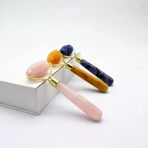 Face Jade Roller Guasha Skin Care Facial Set Facial Stone Firming Face Anti Aging Puffy Eyes Massager Neck Anti Wrinkle