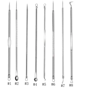Face Nose Pore Cleaner Remove Blackheads Stainless Steel Acne Needles