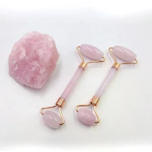 Face Roller Jade Anti Aging Pink Rose Quartz Jade Roller Massager